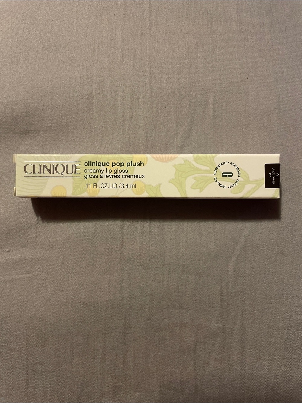 NIB Clinique Black Honey Pop Plush Creamy Lip Gloss